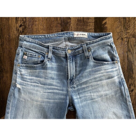 AG-ED Tellis Modern Slim Lead Denim Jeans 32R Whiskering Distressed Comfortable - Picture 8 of 14
